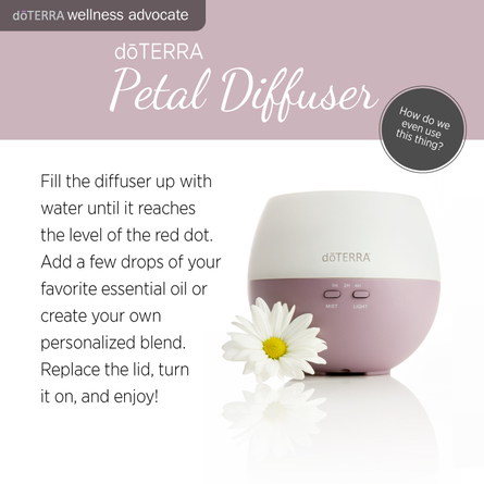 How to use the doTERRA Petal Diffuser